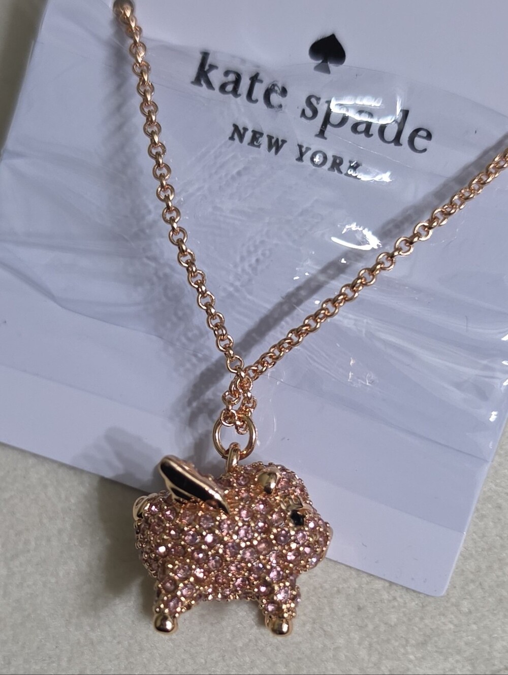 Kate Spade Imagination Flying  Pave Pig Pendant Necklace